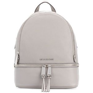 Michael kors pebbled leather grey backpack